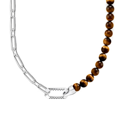 Collier Oeil de Tigre, Argent 925, 50 à 55 cm - KE2179-826-2-L55V - Thomas Sabo