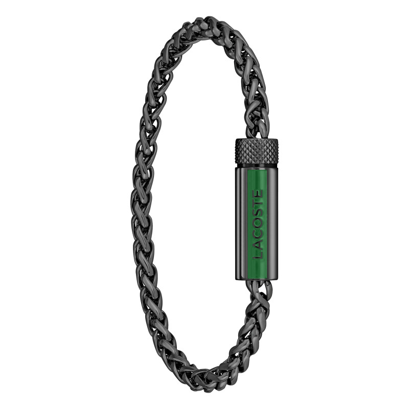 Bracelet Spelt Acier Noir - 2040339, 19 cm - Lacoste