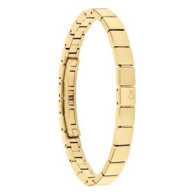 Bracelet Minimalistic Squares CK Acier Doré - 35000489, 19,50 cm - Calvin Klein