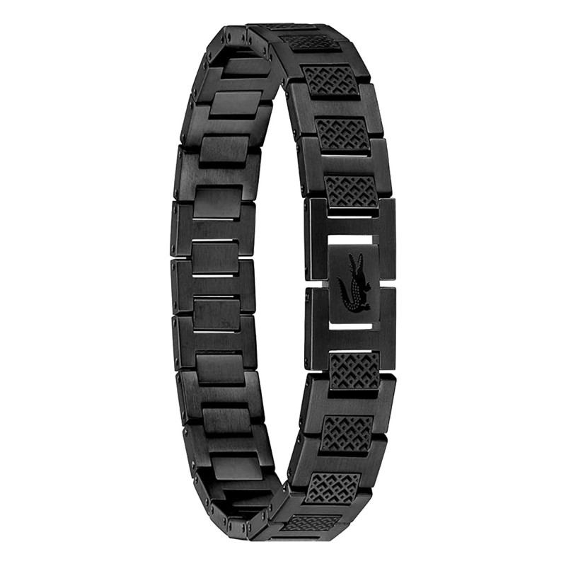Bracelet Metropole "L" Acier noir - 2040119, 13 cm à 19 cm - Lacoste