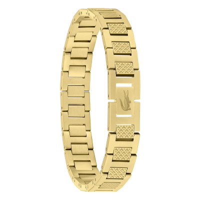 Bracelet Metropole "L" Acier Doré - 2040120, 13 cm à 19 cm - Lacoste