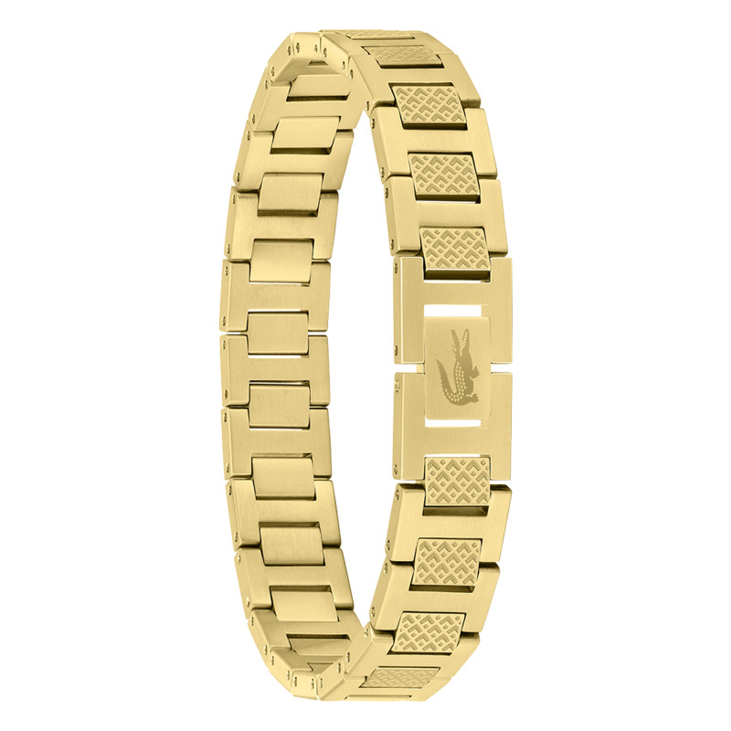 Bracelet Metropole "L" Acier Doré - 2040120, 13 cm à 19 cm - Lacoste