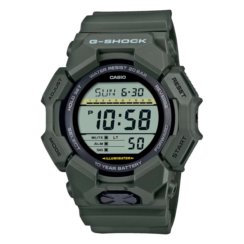 Montre GD-010-3ER, Résine verte - Casio G-Shock