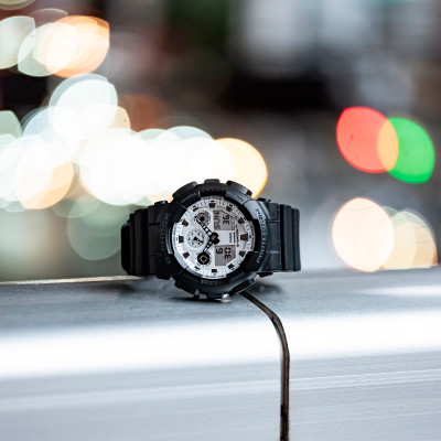 Montre Capsule Black & Brilliant White, GA-100WD-1AER - Casio G-Shock