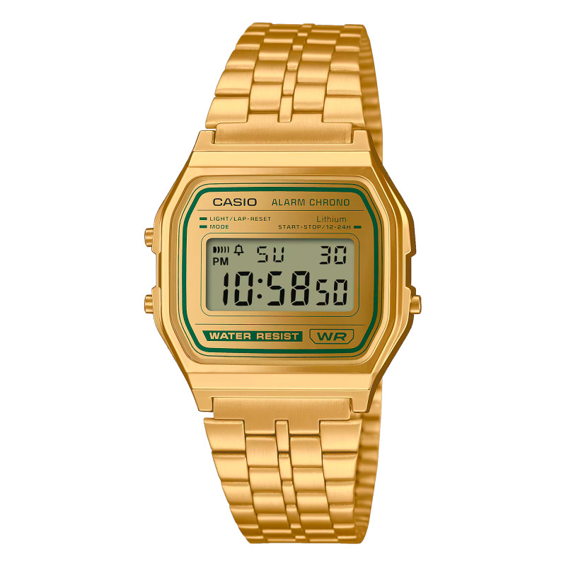 Montre Iconic Green Accent, A158WEGV-9AEF - Casio Vintage
