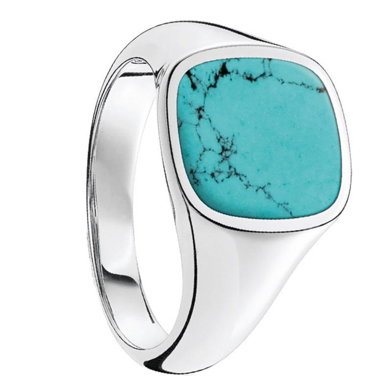 Bague classique Turquoise & Argent TR2332-404-17 - Thomas Sabo