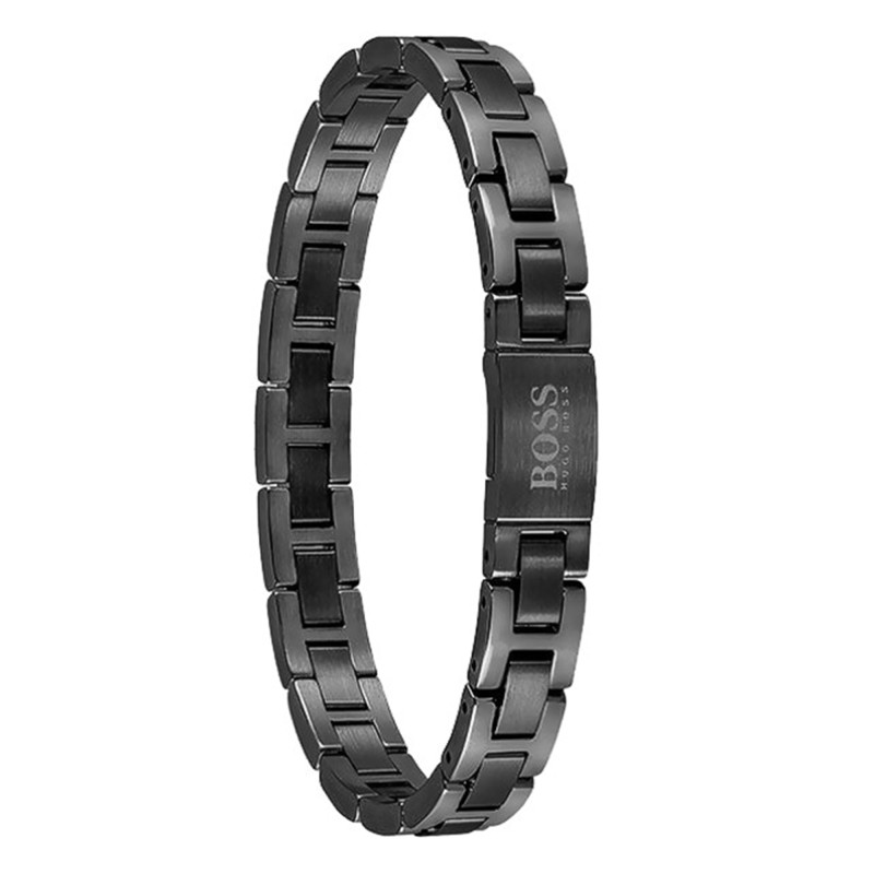 Bracelet acier noir H, 20 cm - Boss