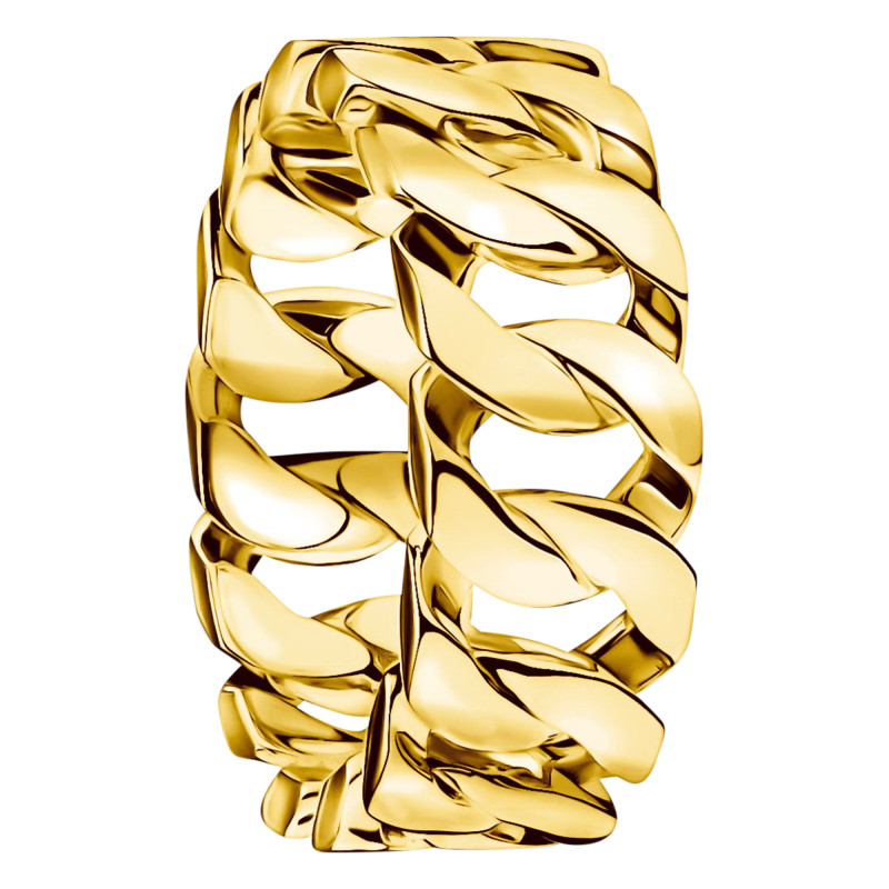 Bague Rebel Gourmette, Plaqué Or Jaune - TR2497-413-39 - Thomas Sabo