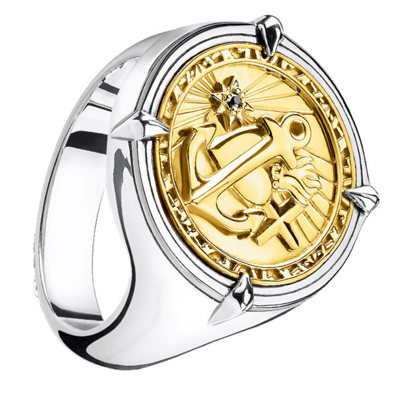 Bague foi, amour, espoir, Argent plaqué or- TR2246-849-39 - Thomas Sabo