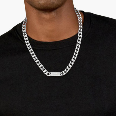 Collier Backhand, Acier - 2040433, 54 cm - Lacoste