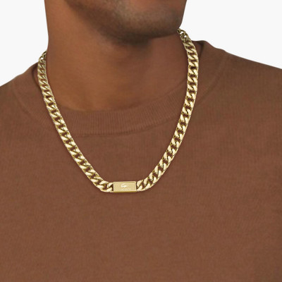 Collier Backhand,Acier Doré - 2040434, 54 cm - Lacoste