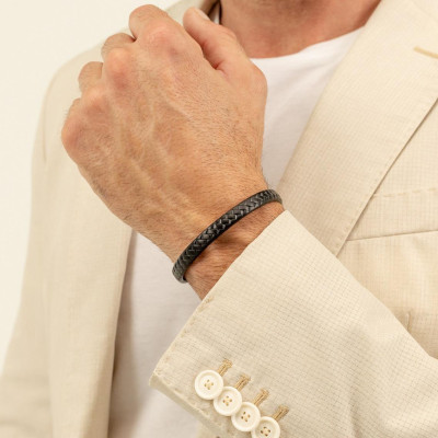 Bracelet Tailored Acier Noir - 1580673 - Boss