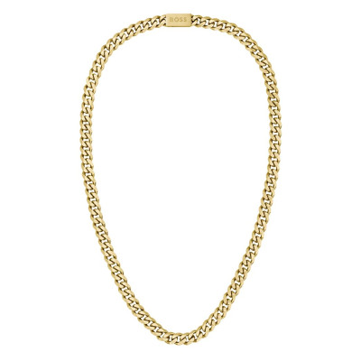 Collier Maille Gourmette, Acier Doré, 61 cm - 1580402 - Boss