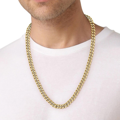 Collier Maille Gourmette, Acier Doré, 61 cm - 1580402 - Boss