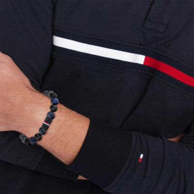 Bracelet Jameson Acier Noir, Onyx, Sodalites & Hématites, 19 cm - 2790630 - Tommy Hilfiger
