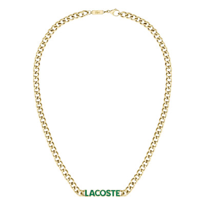 Collier Script, Acier Doré - 2040475, 56 cm - Lacoste