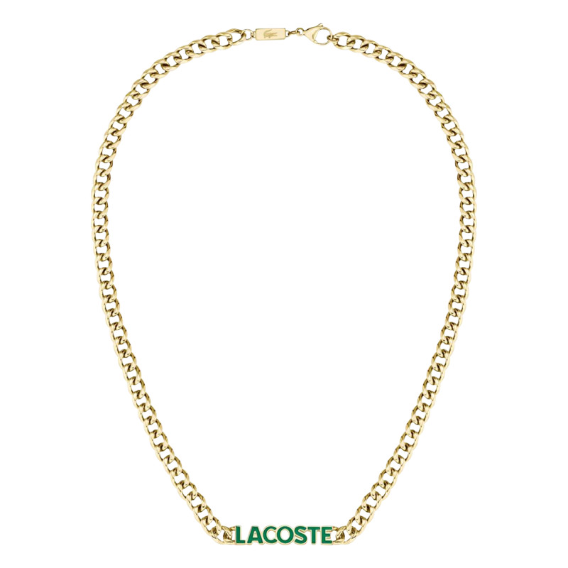 Collier Script, Acier Doré - 2040475, 56 cm - Lacoste