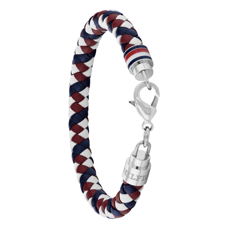 Bracelet Tyson Acier & Cuir Tricolore - 22790633, 19 cm - Tommy Hilfiger