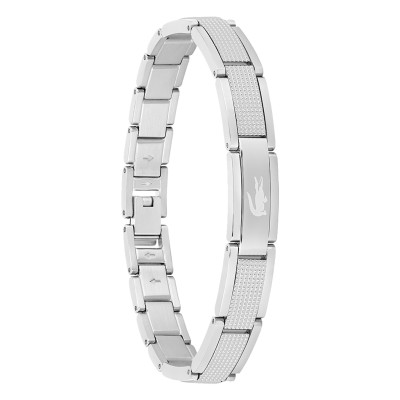 Bracelet Texturé Stencil Acier - 2040188, 19 cm - Lacoste