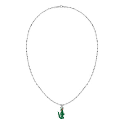 Collier Arthor Crocodile, Acier, 55 cm - 2040228 - Lacoste