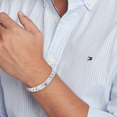 Bracelet Nelson H-Link Texturé en Acier, 19 cm - 2790419 - Tommy Hilfiger