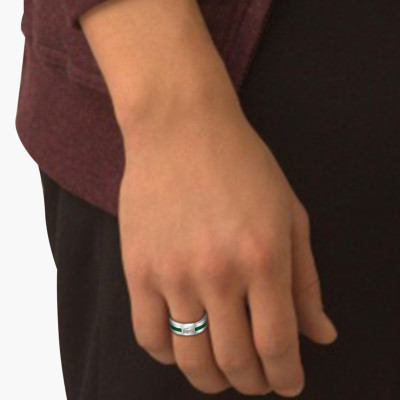 Bague Lacoste Baseline, Acier 2040083G - Lacoste