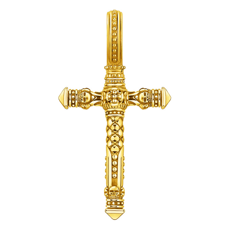 Pendentif croix Rock, Plaqué Or - PE503-413-39 - Thomas Sabo