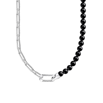 Collier Perles Onyx, Argent KE2179-507-11, 55 cm - Thomas Sabo