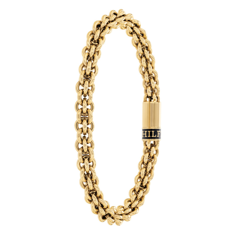 Bracelet Maille Ronde Entrelacée Acier Doré - 2790522, 19 cm - Tommy Hilfiger