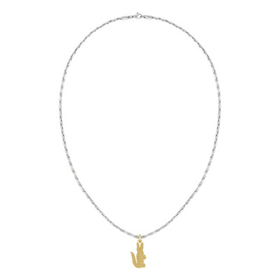 Collier Crocodile Doré, Acier Inoxydable Gris, 19 cm - 2040551 - Lacoste