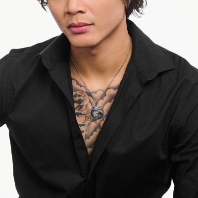 Pendentif Dragon, Argent 925 & Pierres Noires - PE975-643-11 - Thomas Sabo