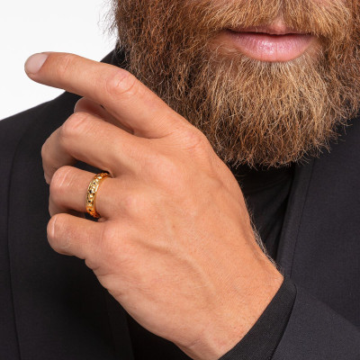 Bague Argent 925, Plaqué Or 750 & Pierres Noires - TR2306-414-11 - Thomas Sabo