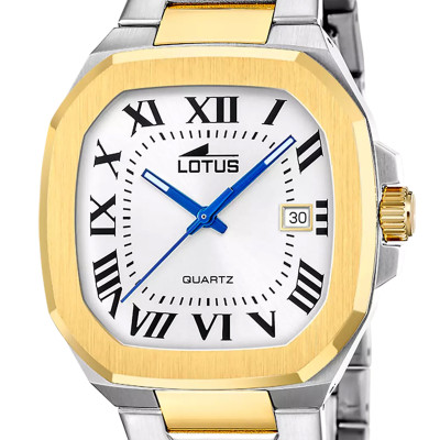 Montre Square Series, Acier bicolore 19048/1 - Lotus