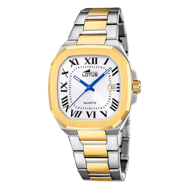 Montre Square Series, Acier bicolore 19048/1 - Lotus