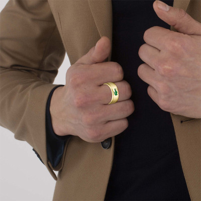 Bague Arthor, Acier Inoxydable Doré, Largeur 6 mm - 2040496H - Lacoste